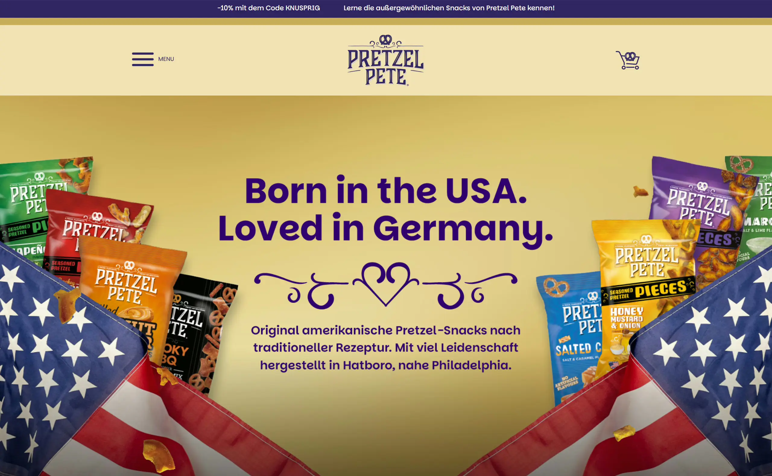 Website von Pretzel Pete